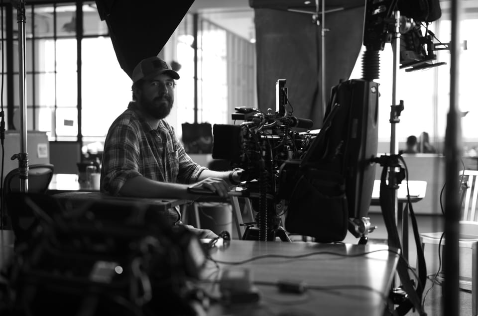 James Peterson on a documentary interview setup